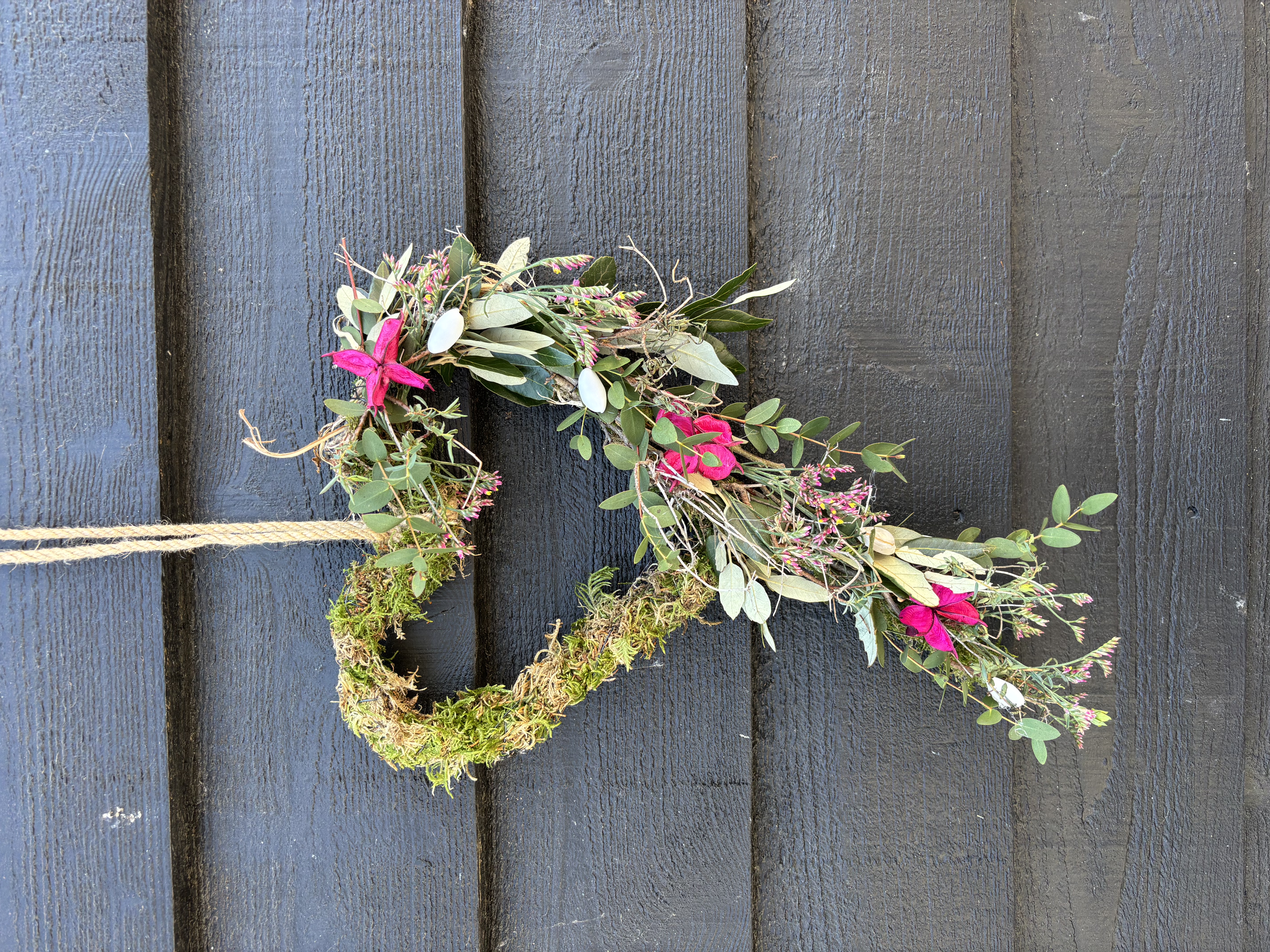 Mossenhart met Roze Bloesem en Eucalyptus (klein)