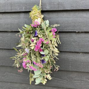 Hangende Toef in Paars en Roze