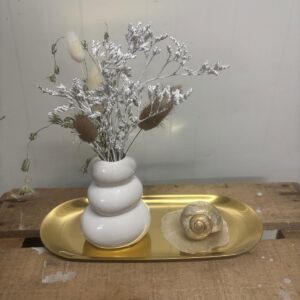 Sfeerset "Goud" – Glitterhouder met Droogbloemen