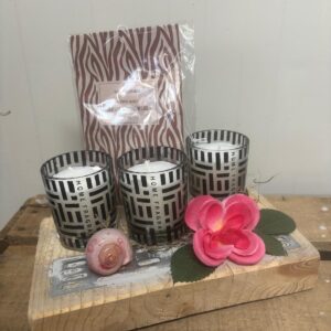 Geurset "Home Fragrance" – 3 Geurkaarsjes & Geurzakje